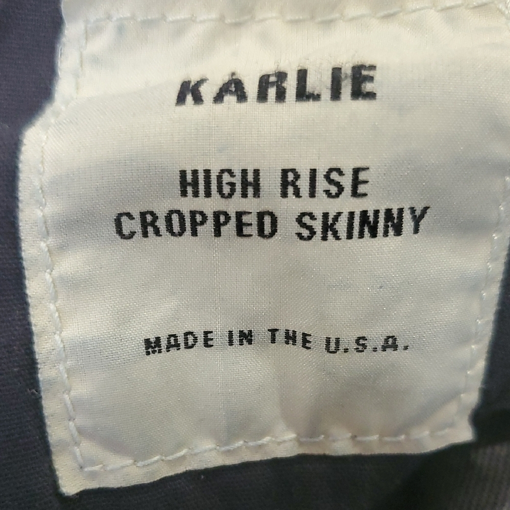 Baldwin Karlie Selvedge High Rise  Dark Blue Denim Pants - Picture 12 of 13